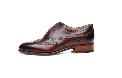 Emily Dark Brown Leather Brogue Oxford for Women