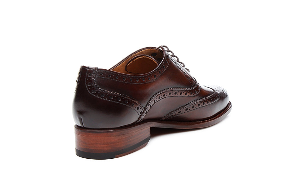 Emily Dark Brown Leather Brogue Oxford for Women