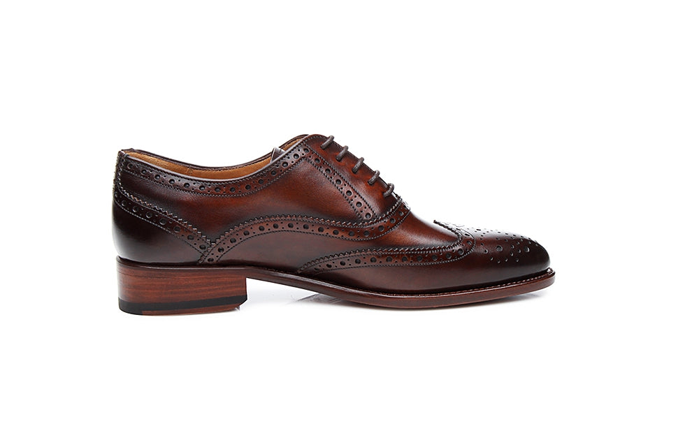 Emily Dark Brown Leather Brogue Oxford for Women