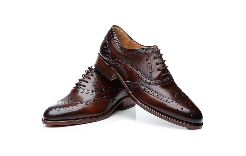 Emily Dark Brown Leather Brogue Oxford for Women