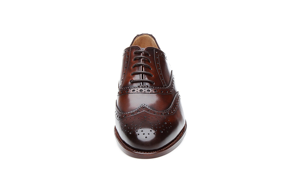 Emily Dark Brown Leather Brogue Oxford for Women