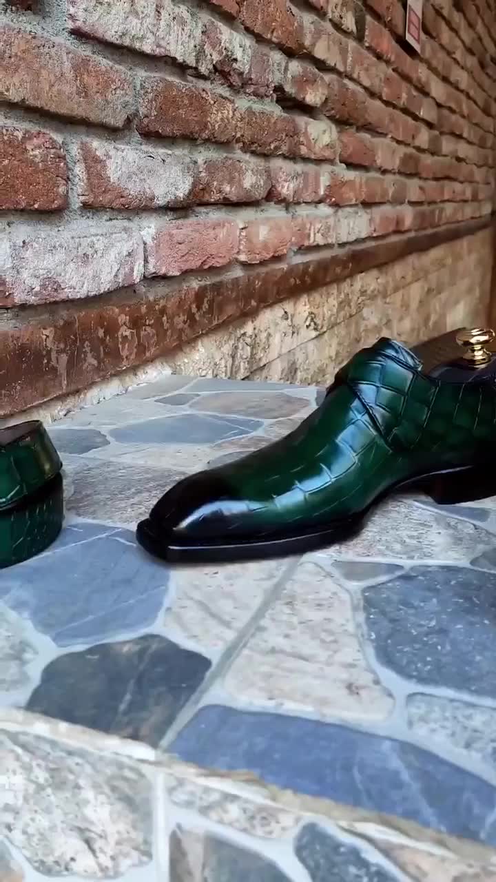 Cario Emerald Green Monk Strap