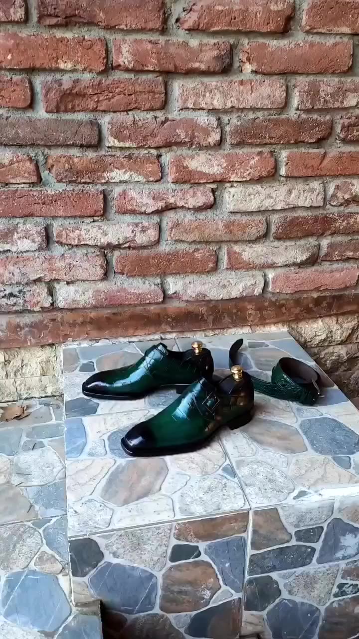 Cario Emerald Green Monk Strap