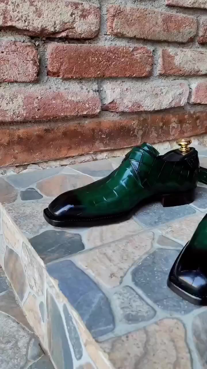 Cario Emerald Green Monk Strap