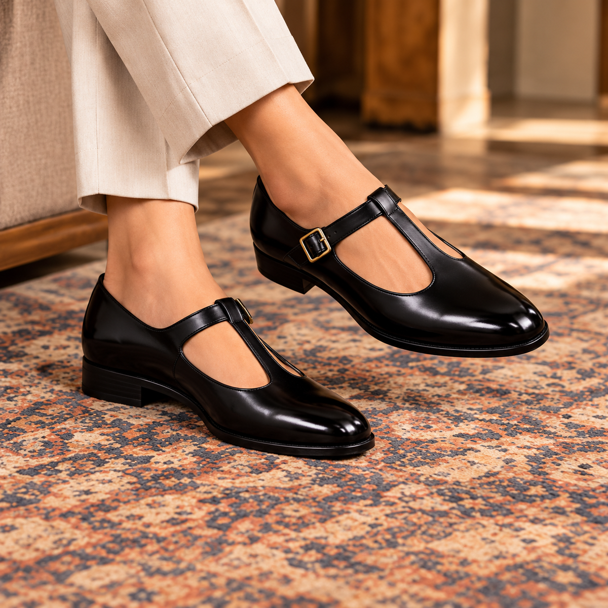 Edward Black Sandal Shoe