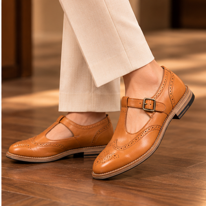 Darius Tan Brogue Sandal Shoe