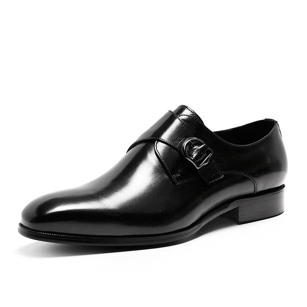 Hemsworth Black Single Monk Strap - Romèro Ferrera