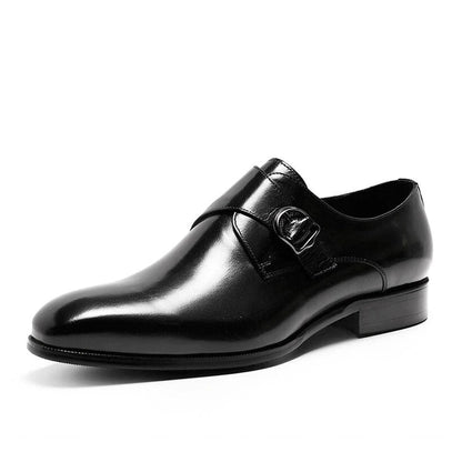 Hemsworth Black Single Monk Strap - Romèro Ferrera