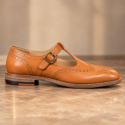 Darius Tan Brogue Sandal Shoe
