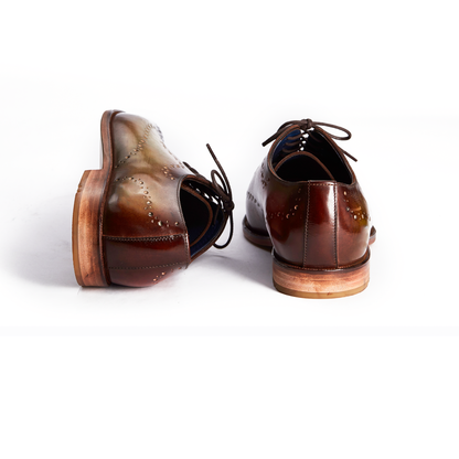 James Burgundy & Olive Green Patina Wholecut