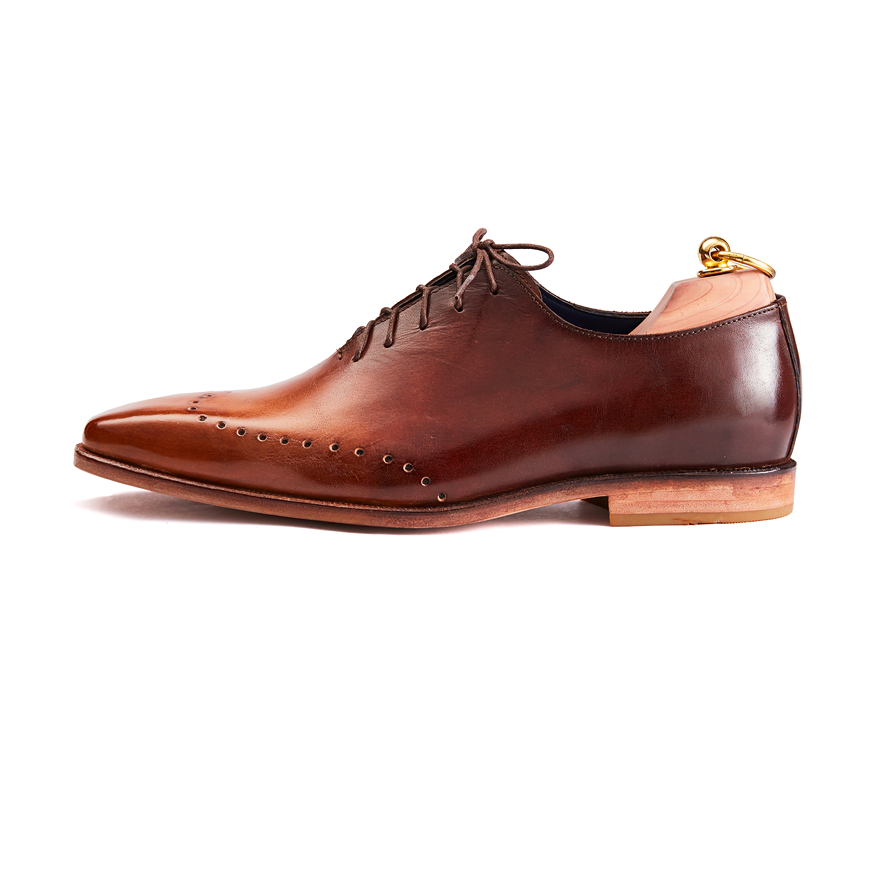 Wright Tan Patina Wholecut Oxford