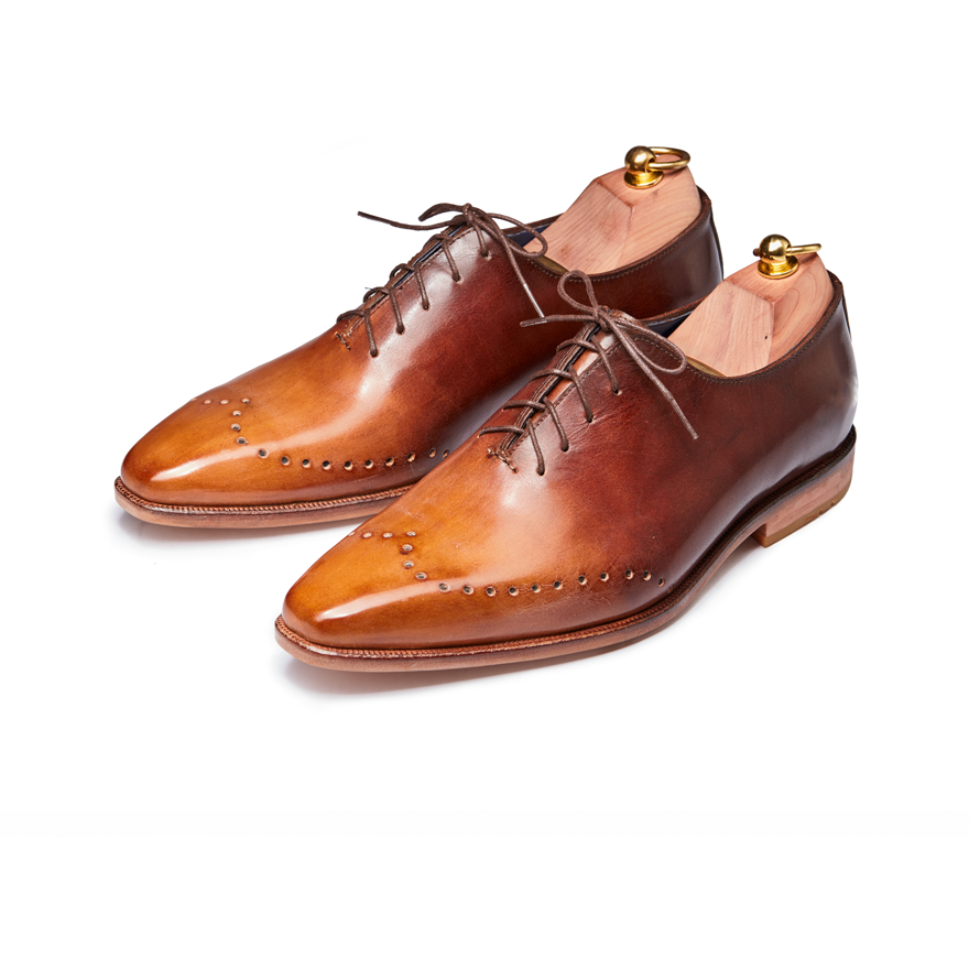 Wright Tan Patina Wholecut Oxford