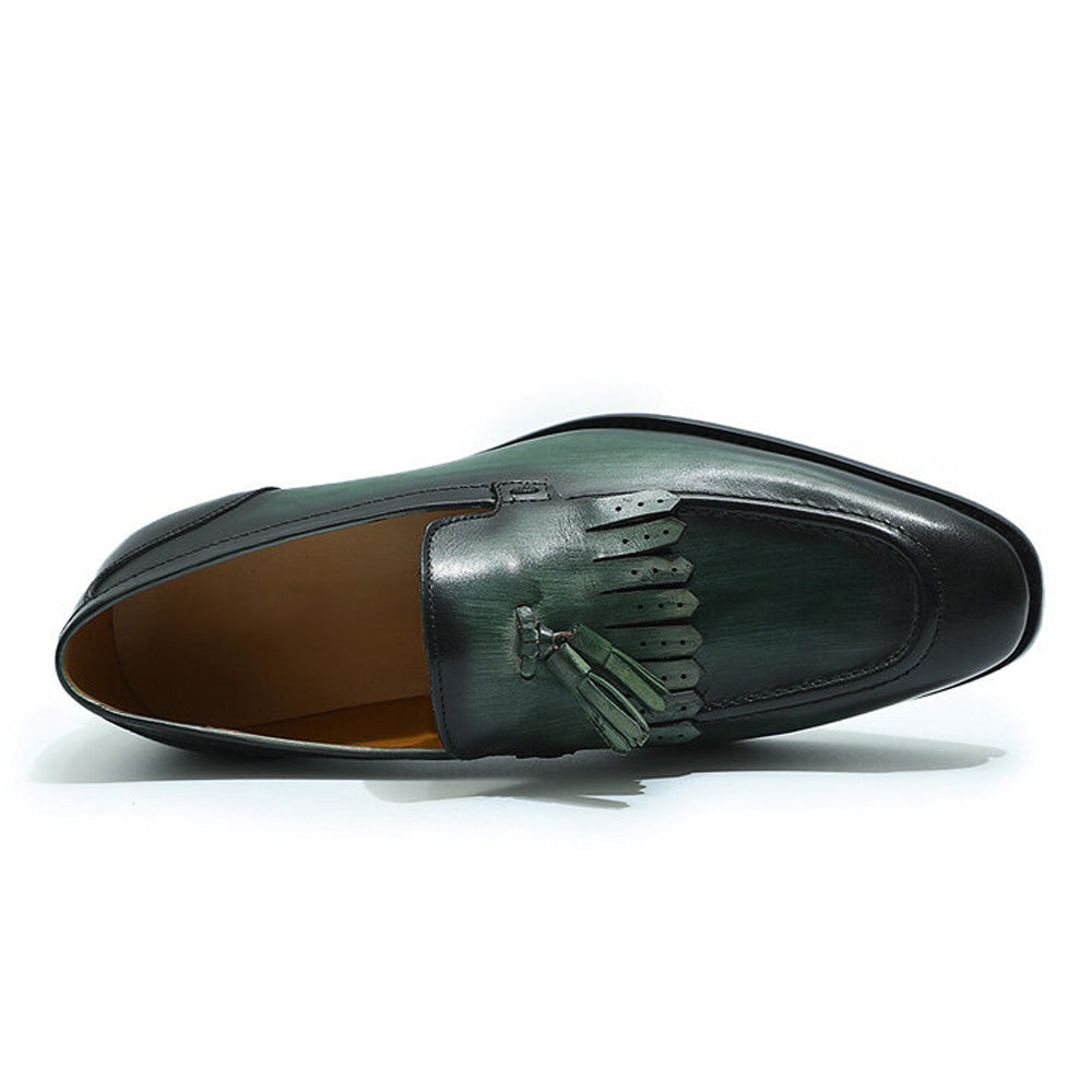 Dylan Green Tassel Loafer - Romèro Ferrera