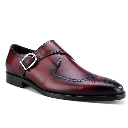 Karl Burgundy Single Monk Strap - Romèro Ferrera