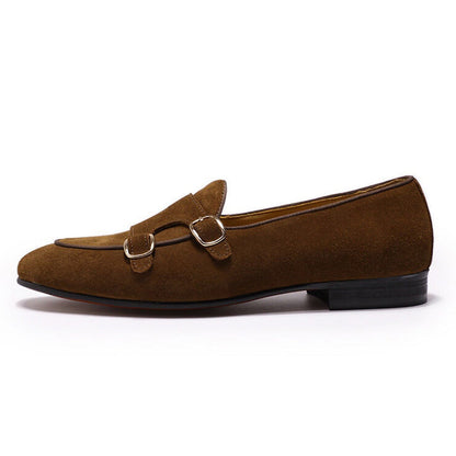 Kyobe Tan Suede Monk Strap Loafer - Romèro Ferrera