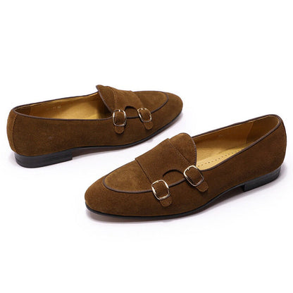 Kyobe Tan Suede Monk Strap Loafer - Romèro Ferrera