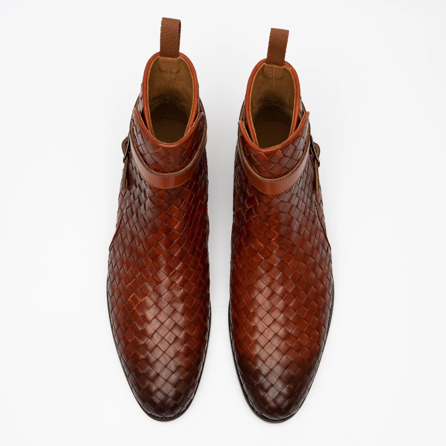 Samuel Tan Leather Braided Jodhpuri Boot