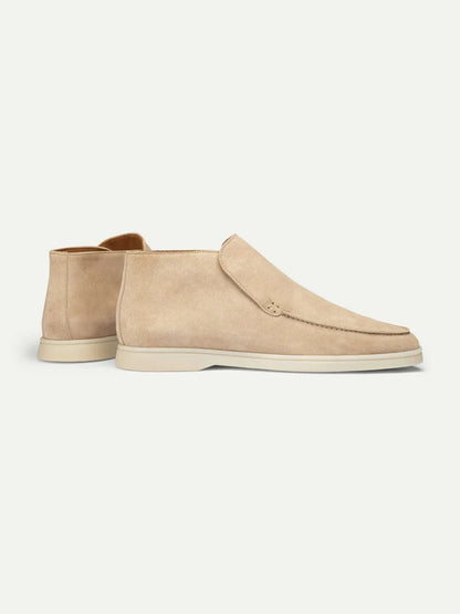 Noel Beige Suede Long Loafer