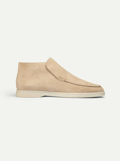 Noel Beige Suede Long Loafer