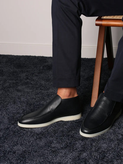 Noel Black Mild Leather Long Loafer