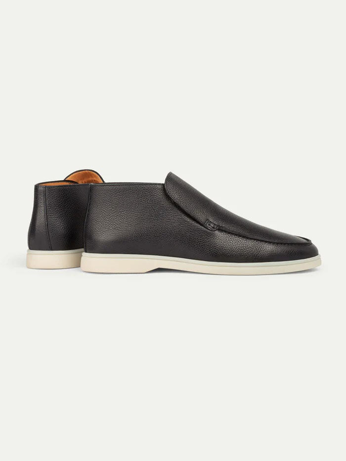 Noel Black Mild Leather Long Loafer