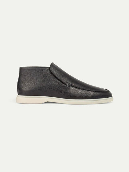 Noel Black Mild Leather Long Loafer