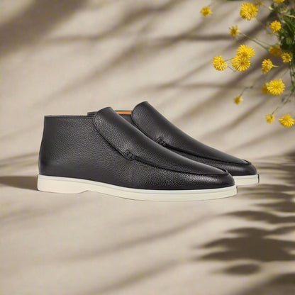 Noel Black Mild Leather Long Loafer