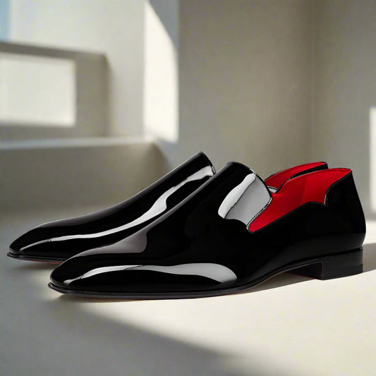 Marvin Black Patent Slip-on Loafer