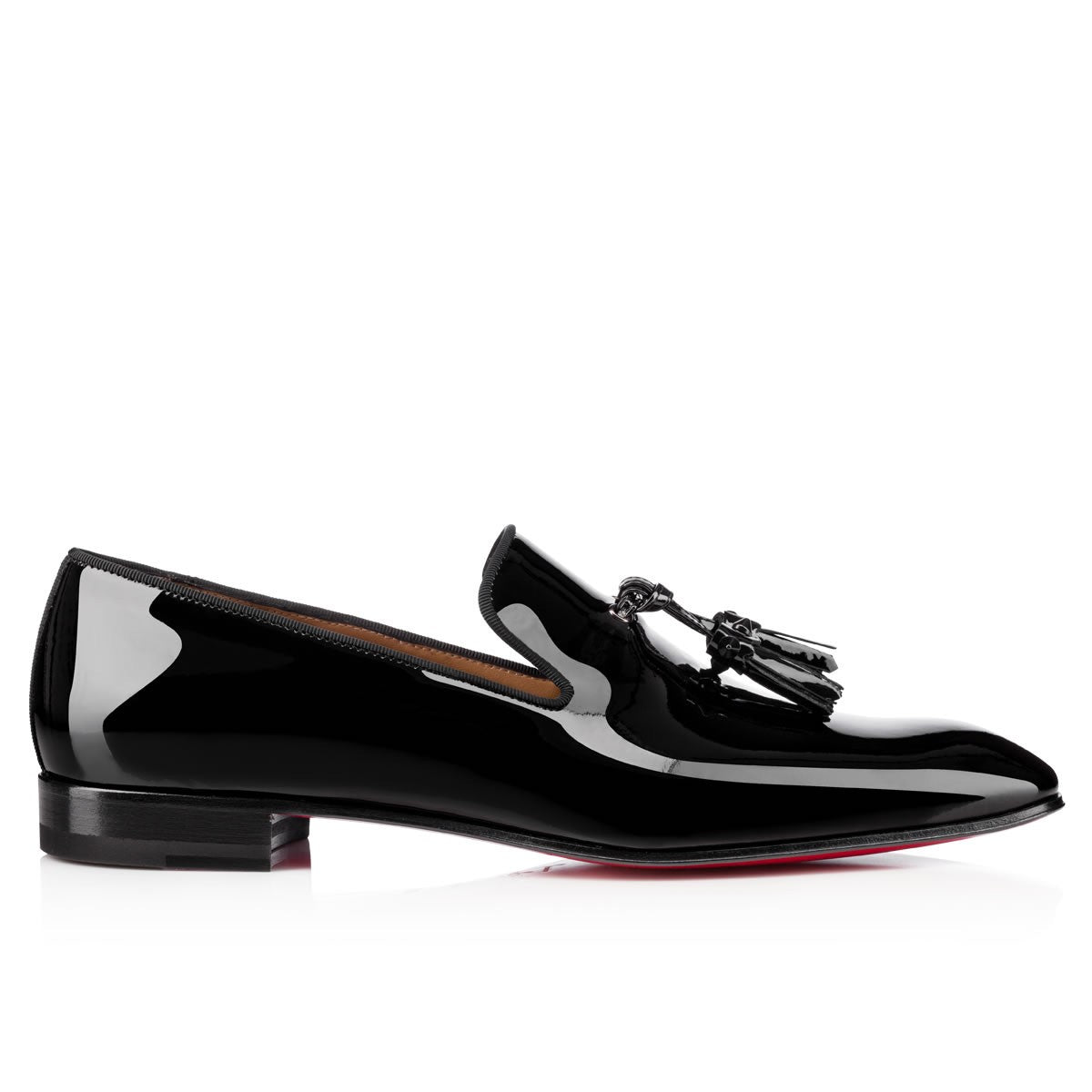 Gavin Black Patent Tassel Loafer