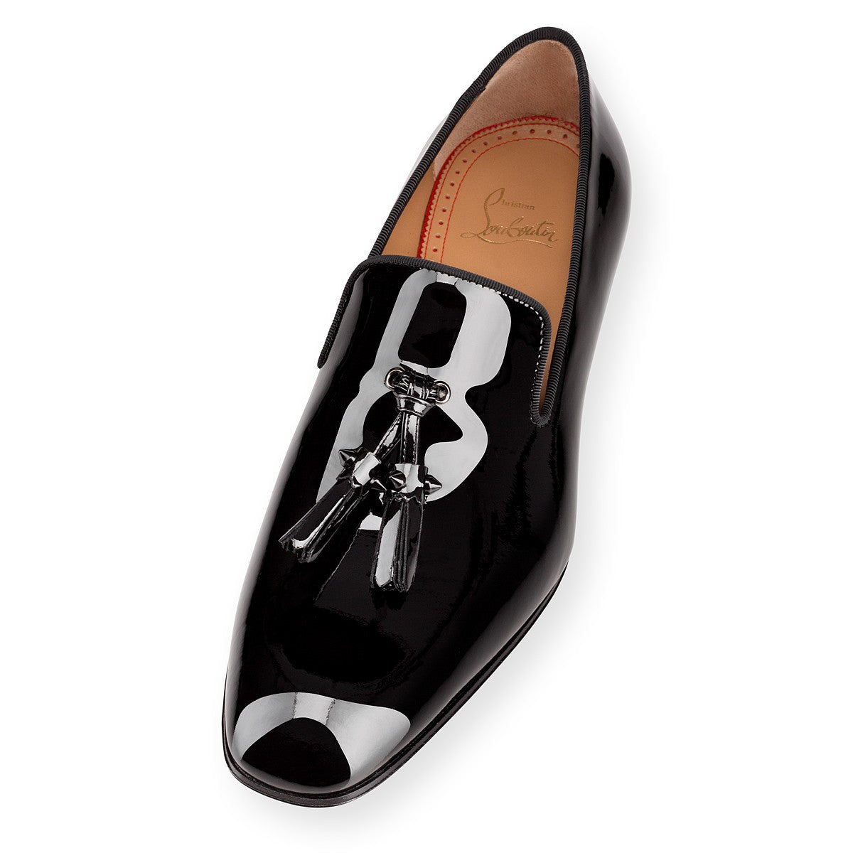 Gavin Black Patent Tassel Loafer