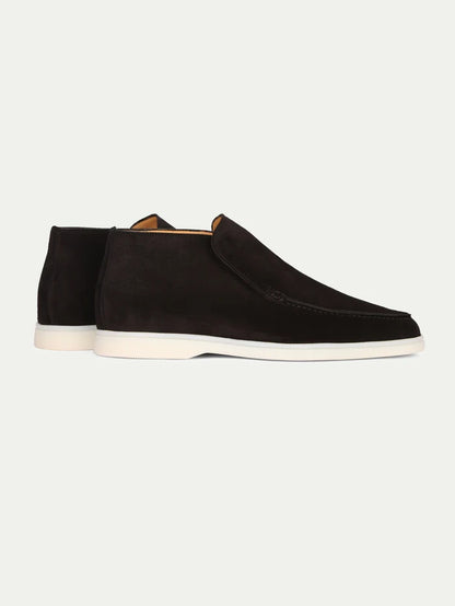 Noel Black Suede Long Loafer