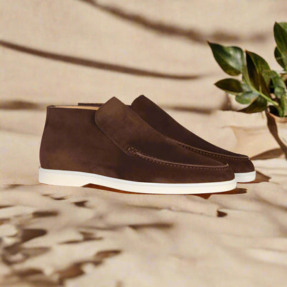 Noel Brown Suede Long Loafer