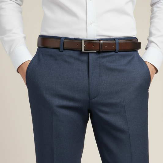 Chocolate Brown Italian Leather Belt