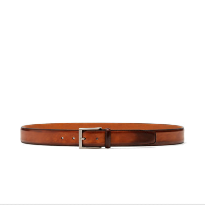 Cognac Tan Italian Leather Belt