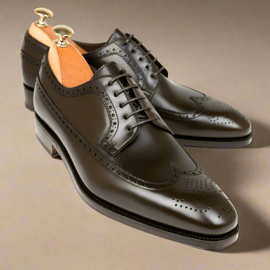 Hudson Dark Brown Wingtip Derby