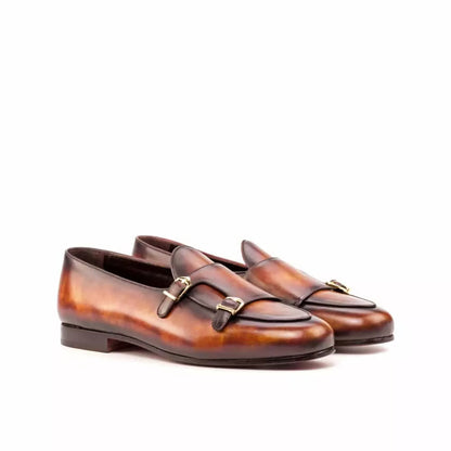 Anderson Fire Tan Patina Monk Loafer