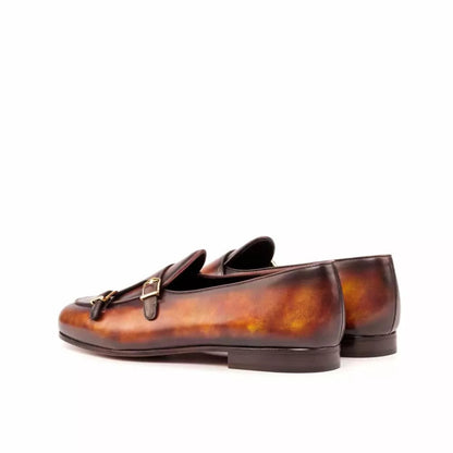 Anderson Fire Tan Patina Monk Loafer