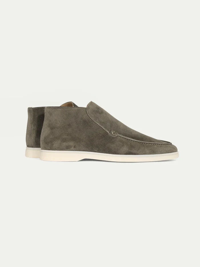 Noel Grey Suede Long Loafer
