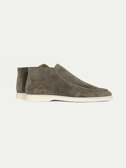 Noel Grey Suede Long Loafer