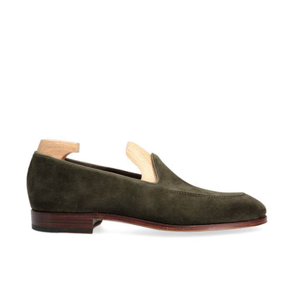 Moss Green Suede Slip-on Loafer