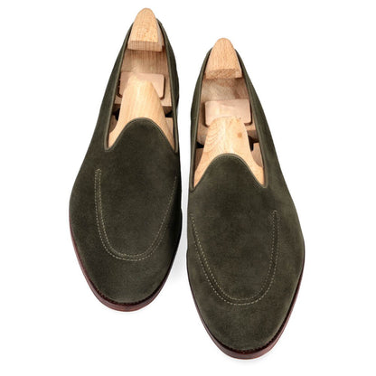Moss Green Suede Slip-on Loafer