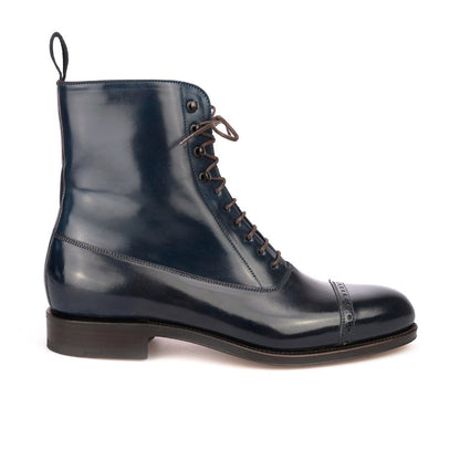 Cavan Navy Blue Lace Up Boot