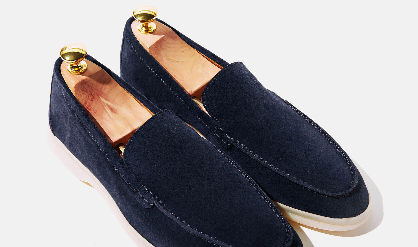 Cyrus Summer Navy Blue Suede Loafer