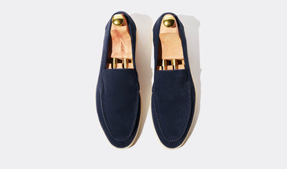 Cyrus Summer Navy Blue Suede Loafer