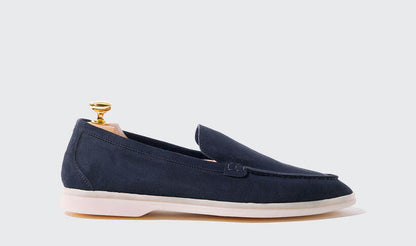 Cyrus Summer Navy Blue Suede Loafer