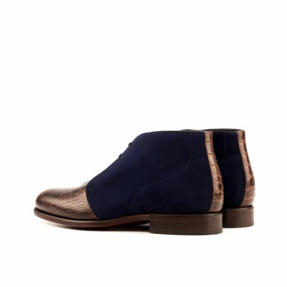 Arthur Croco Print Navy Blue Chukka