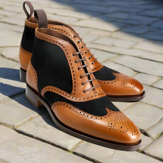 Scott Tan & Navy Blue Chukka Boot