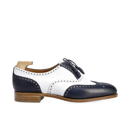Hannah White & Navy Blue Wingtip for Women