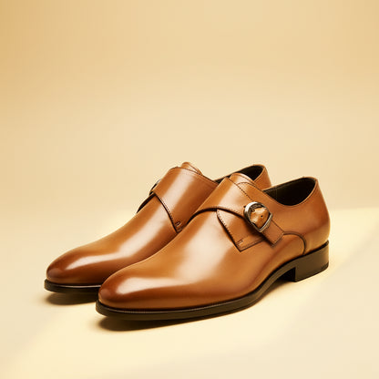 Hemsworth Tan Single Monk Strap