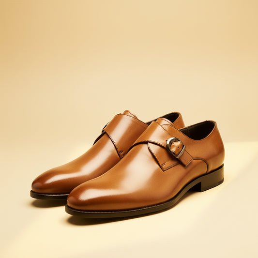 Hemsworth Tan Single Monk Strap